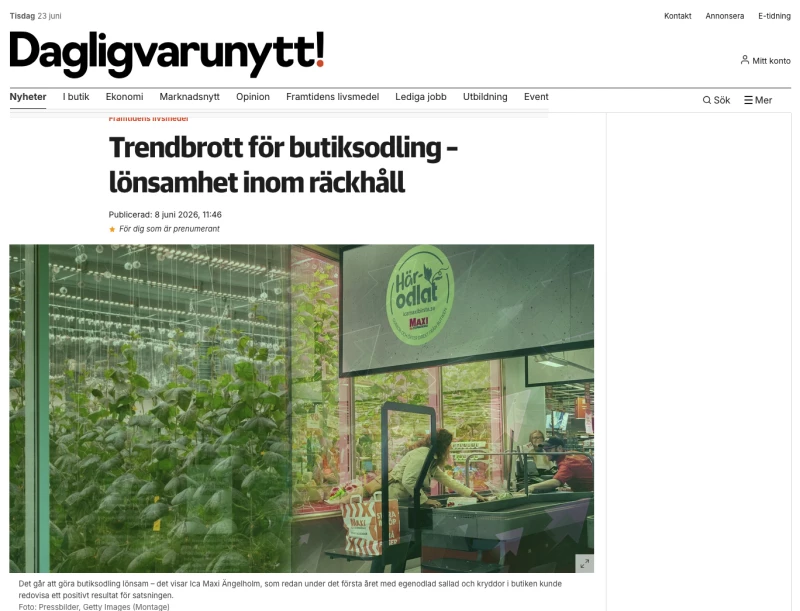 Dagligvarunytt trendbrott i lonsamhet